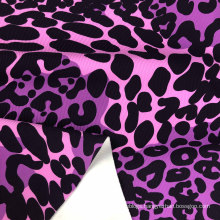 high elastic smooth polyamide 74 elastane 26 leopard ribbed fabric with digital printing